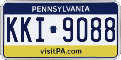 PA license plate KKI9088