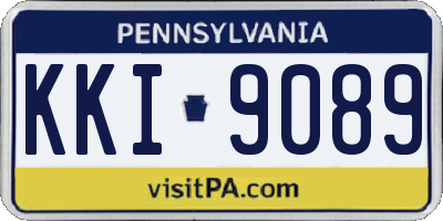 PA license plate KKI9089