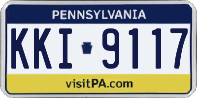 PA license plate KKI9117