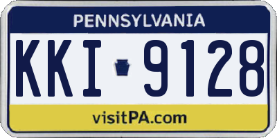PA license plate KKI9128