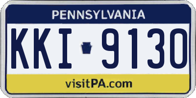 PA license plate KKI9130