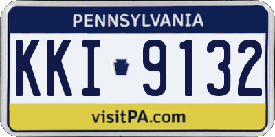 PA license plate KKI9132
