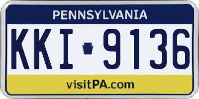 PA license plate KKI9136