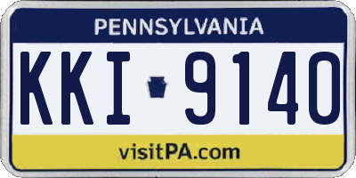 PA license plate KKI9140