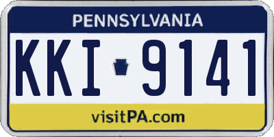 PA license plate KKI9141