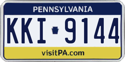 PA license plate KKI9144