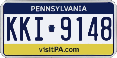 PA license plate KKI9148