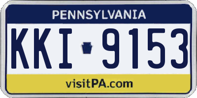 PA license plate KKI9153