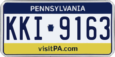 PA license plate KKI9163