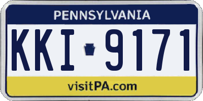 PA license plate KKI9171