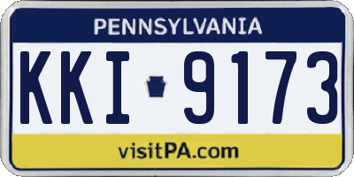 PA license plate KKI9173