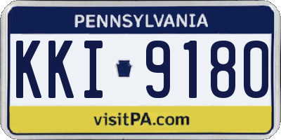 PA license plate KKI9180