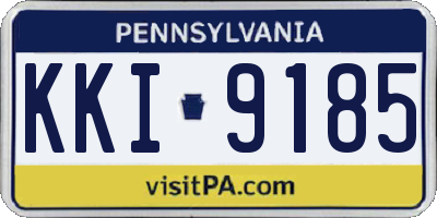 PA license plate KKI9185