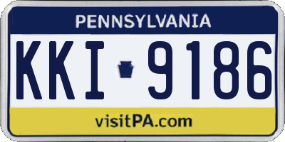 PA license plate KKI9186