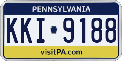 PA license plate KKI9188
