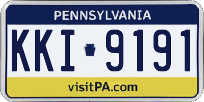 PA license plate KKI9191