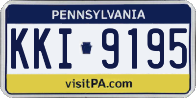 PA license plate KKI9195