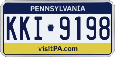 PA license plate KKI9198