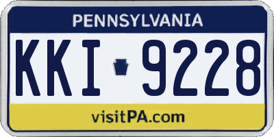 PA license plate KKI9228