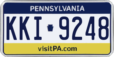 PA license plate KKI9248
