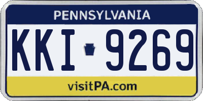 PA license plate KKI9269