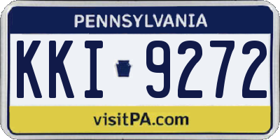 PA license plate KKI9272