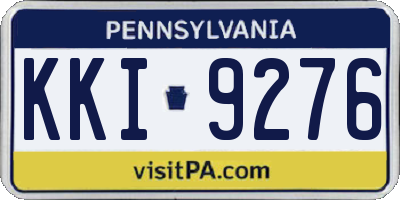 PA license plate KKI9276