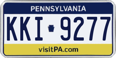 PA license plate KKI9277
