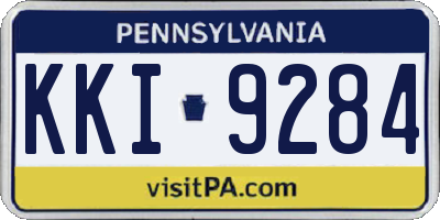 PA license plate KKI9284