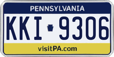 PA license plate KKI9306