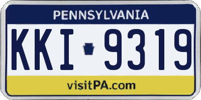 PA license plate KKI9319
