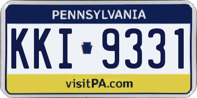 PA license plate KKI9331