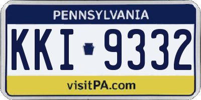 PA license plate KKI9332