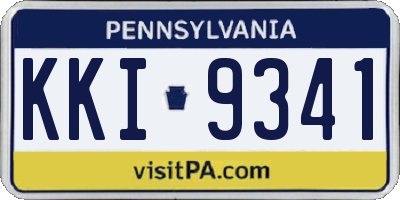 PA license plate KKI9341