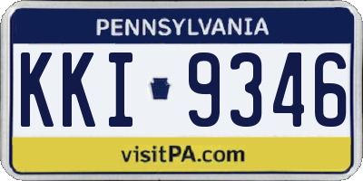 PA license plate KKI9346