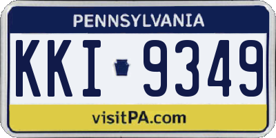 PA license plate KKI9349