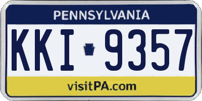 PA license plate KKI9357