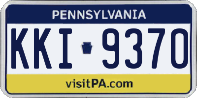 PA license plate KKI9370