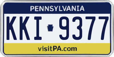 PA license plate KKI9377