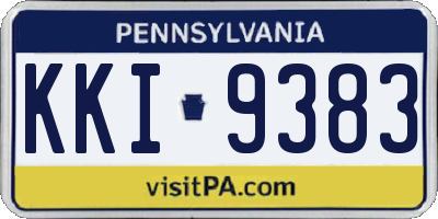 PA license plate KKI9383