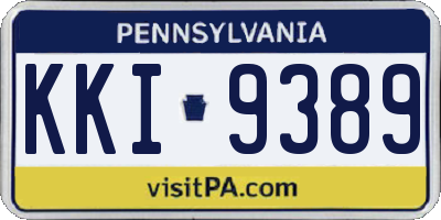 PA license plate KKI9389