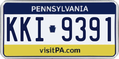 PA license plate KKI9391