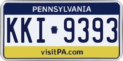 PA license plate KKI9393