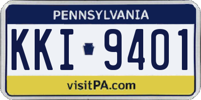 PA license plate KKI9401