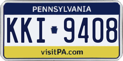 PA license plate KKI9408