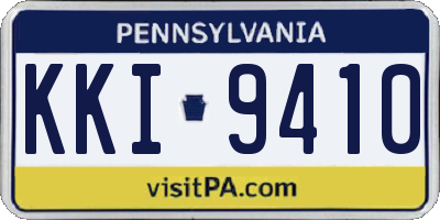PA license plate KKI9410