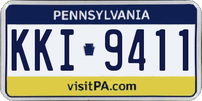 PA license plate KKI9411