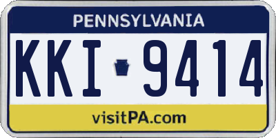 PA license plate KKI9414