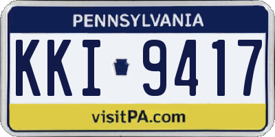 PA license plate KKI9417