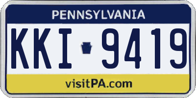 PA license plate KKI9419